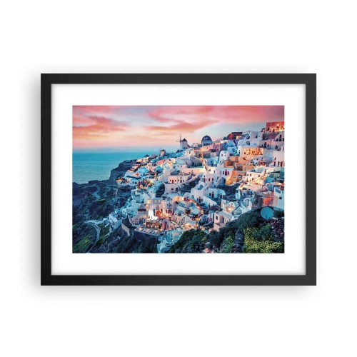 Poster in een zwarte lijst - Je geweldige Griekse vakantie - 40x30 cm