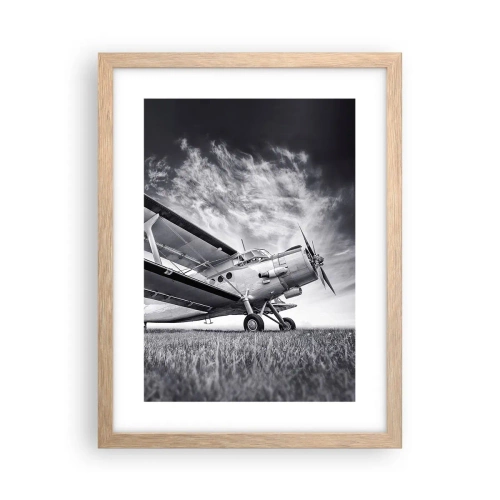 Een poster in een licht eiken lijst - De gevleugelde zwerver - 30x40 cm