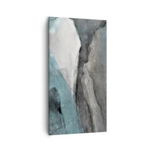 Schilderen op canvas - Abstractie: rotsen en ijs - 55x100 cm