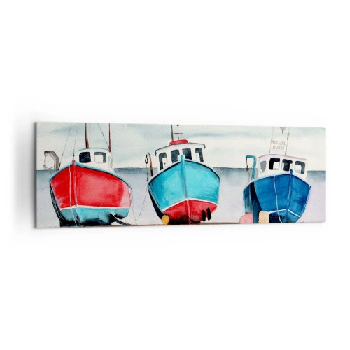 Schilderen op canvas - Klaar om te vissen - 160x50 cm