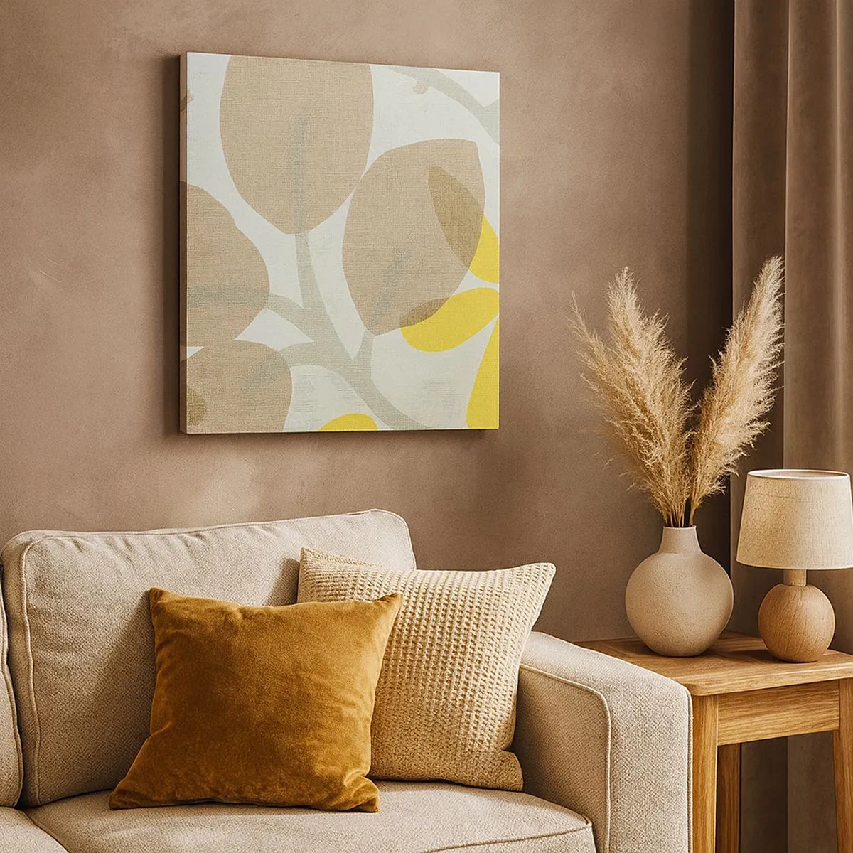 Schilderen op canvas - Compositie in volle zon - 30x30 cm