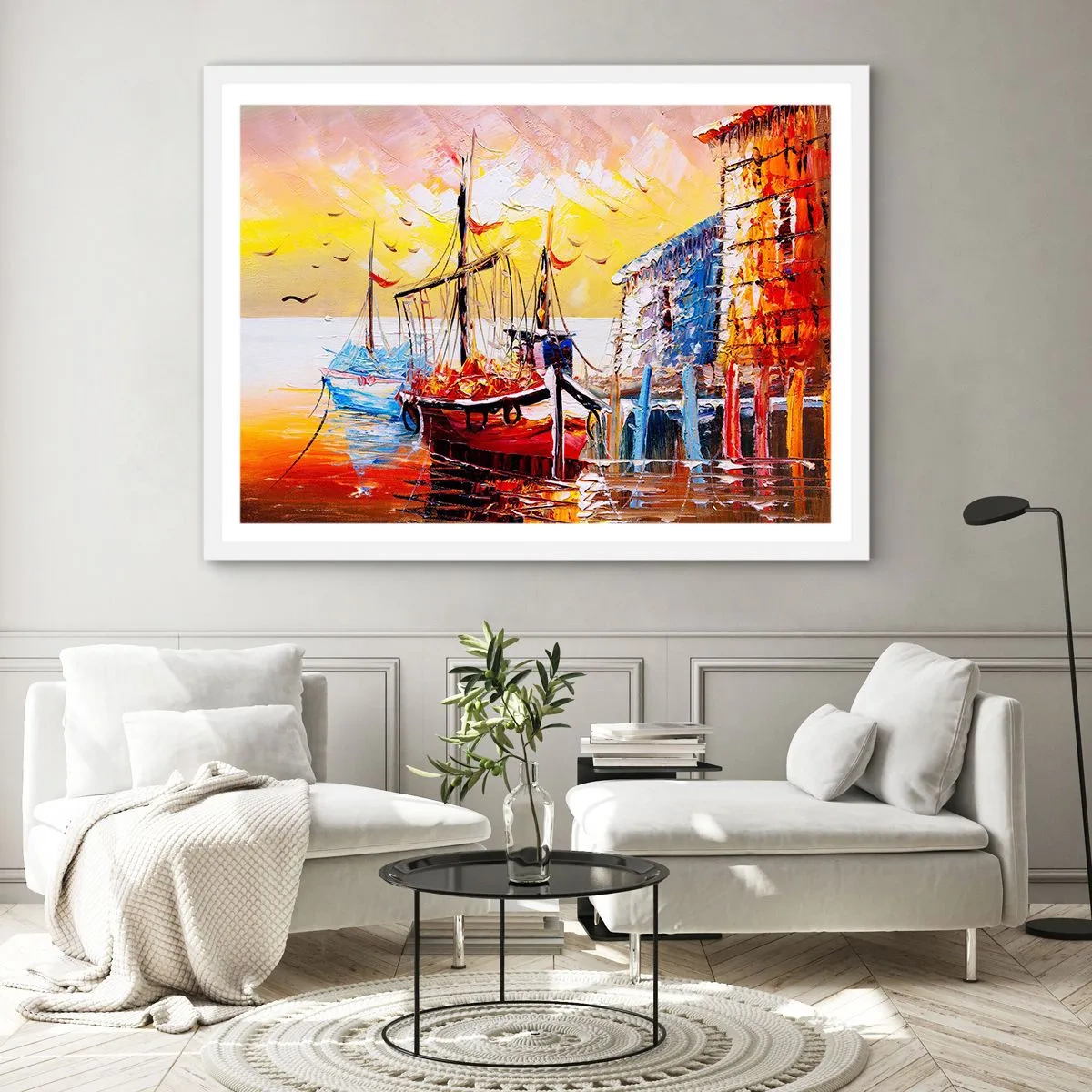 Poster in een witte lijst - Gelukkige terugkeer - 100x70 cm