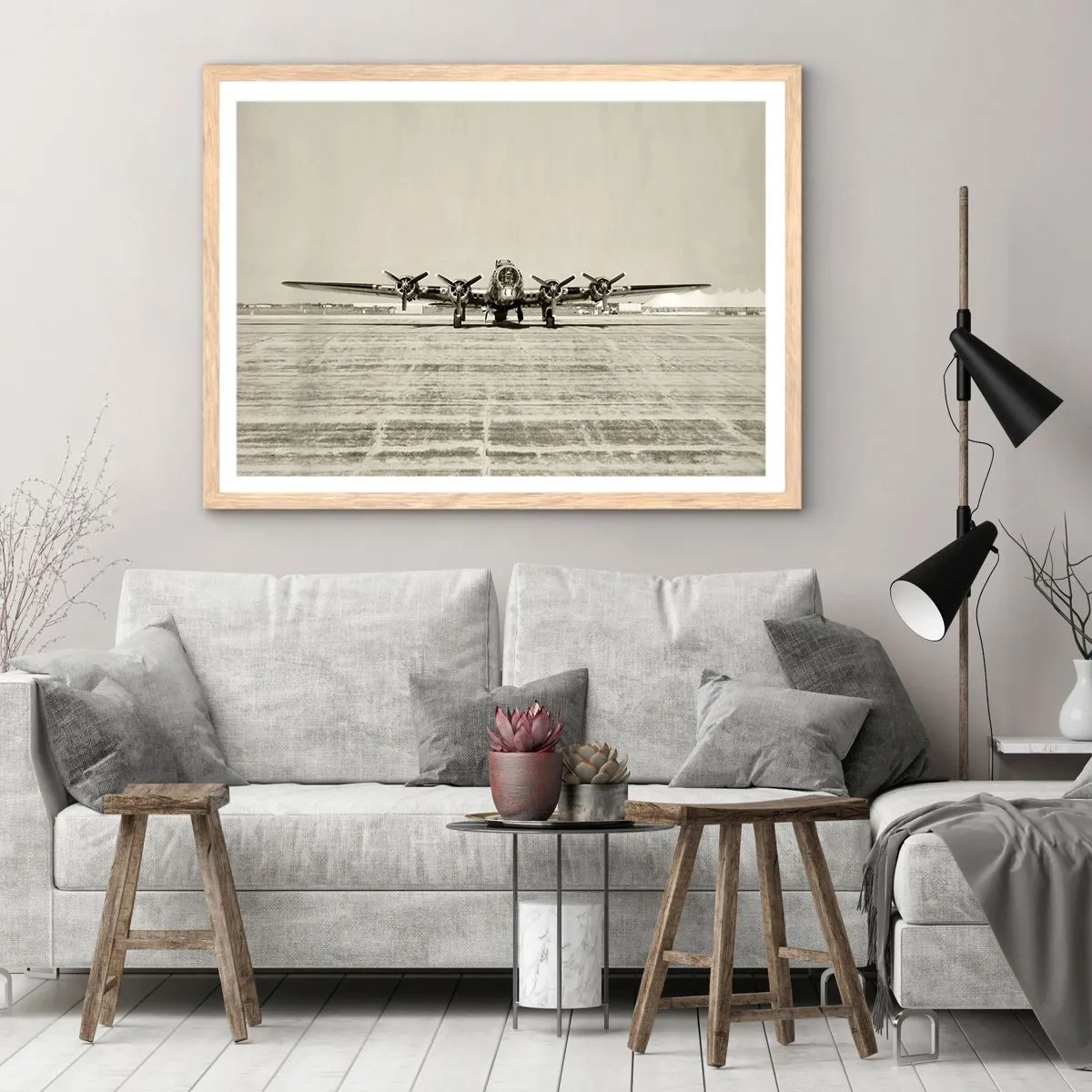 Een poster in een licht eiken lijst - Zoals altijd klaar - 70x50 cm