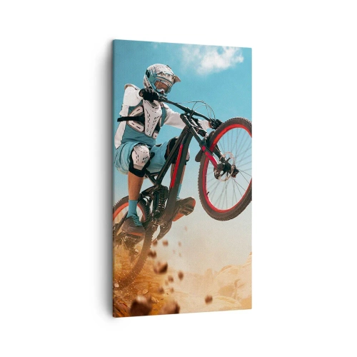 Schilderen op canvas - Fiets waanzin demon - 45x80 cm