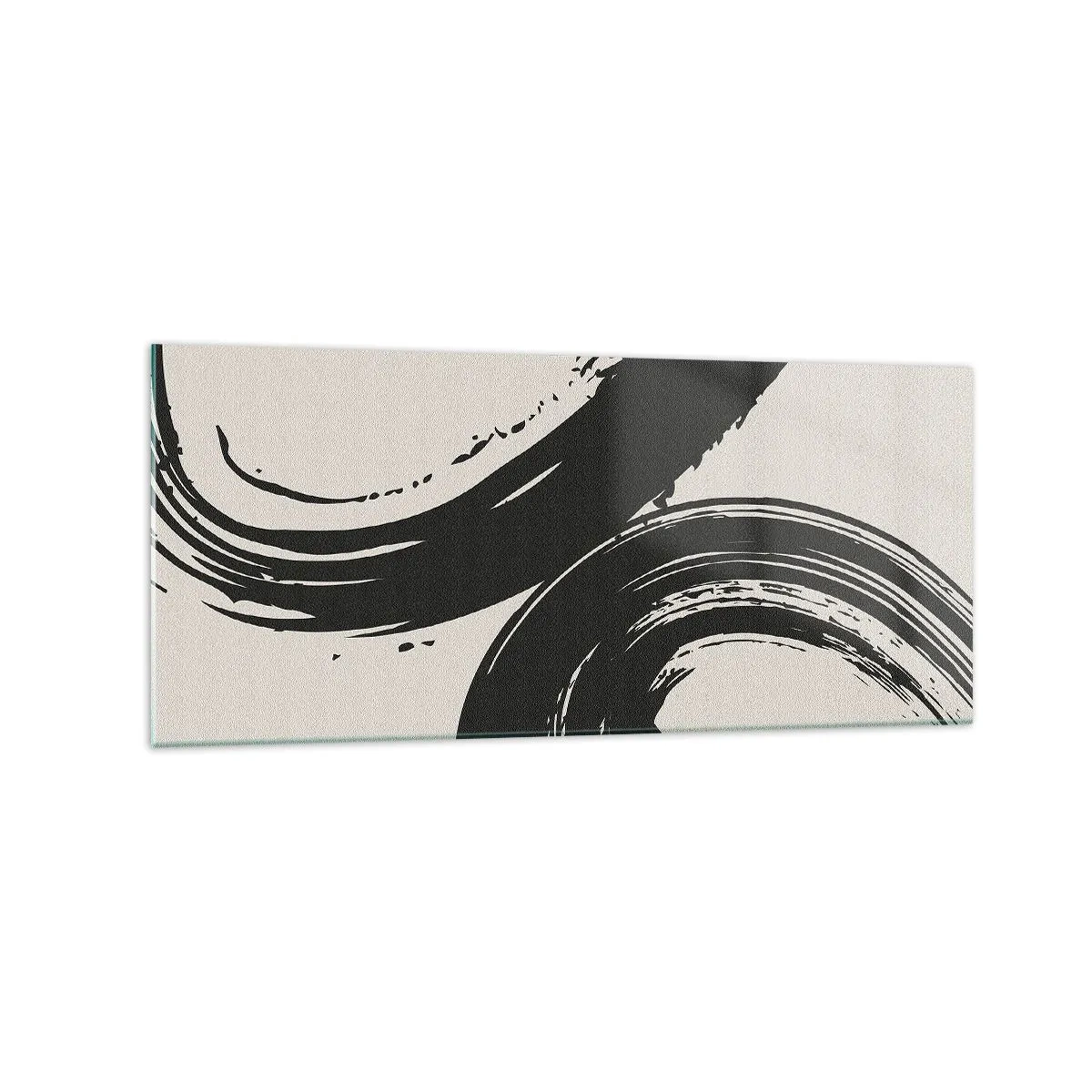 Schilderen op glas - Vegend en cirkevormig - 120x50 cm