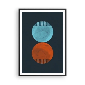 Poster in een zwarte lijst - Alleen geometrie? - 70x100 cm