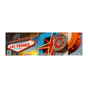 Fotobehang Monster Premium Canvas - Voor een glimlach van het lot - Reizen, Las Vegas, Stad - 100x30 cm