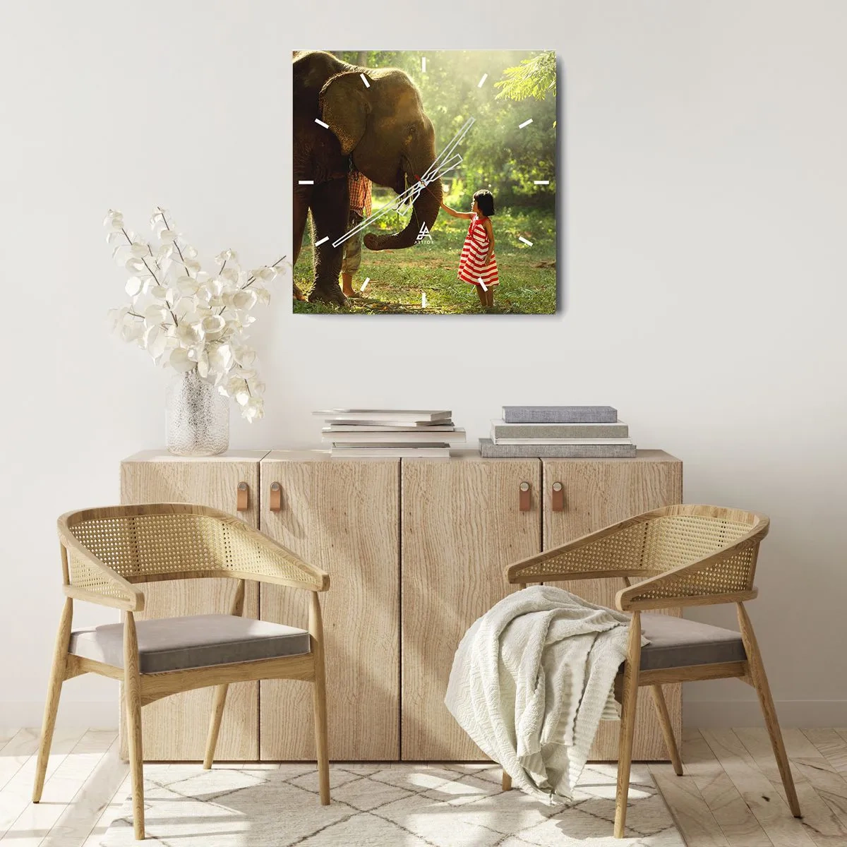 Wandklok - Klok - De kracht van vriendschap - 40x40 cm