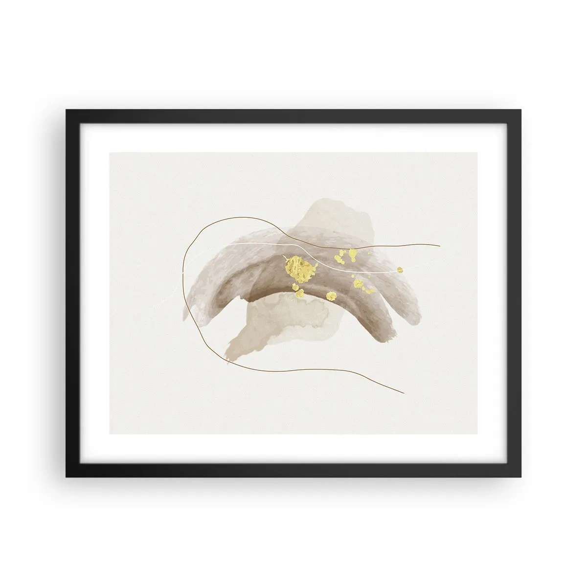 Poster in een zwarte lijst - Ontmoet in de ruimte - 50x40 cm