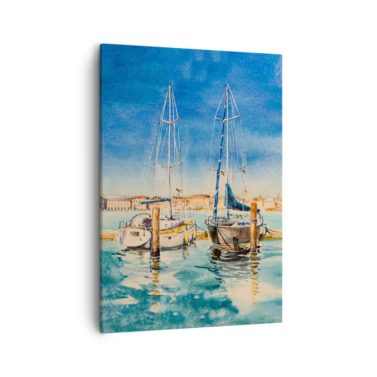 Schilderen op canvas - Zonnige lagune - 50x70 cm