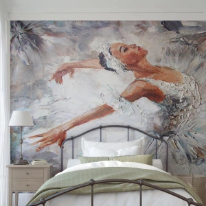 Zelfklevend Fotobehang Deluxe Sticker - Delicaat en licht als tule - Ballerina, Dans, Ballet - 250x175 cm