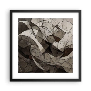 Poster in een zwarte lijst - Circulatie van aardekleuren - 40x40 cm