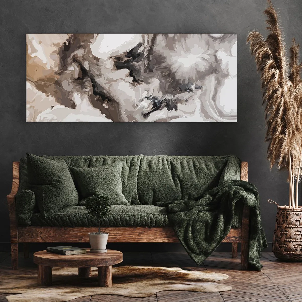 Schilderen op canvas - De geboorte van een sterrenstelsel - 160x50 cm