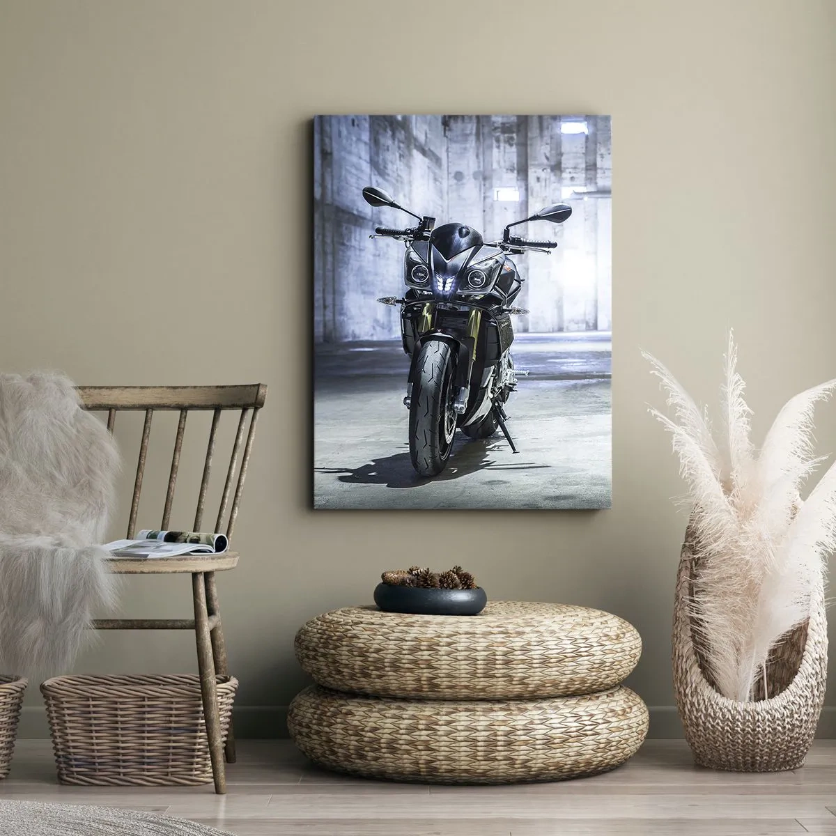 Schilderen op canvas - Voordat de motor brult - 50x70 cm