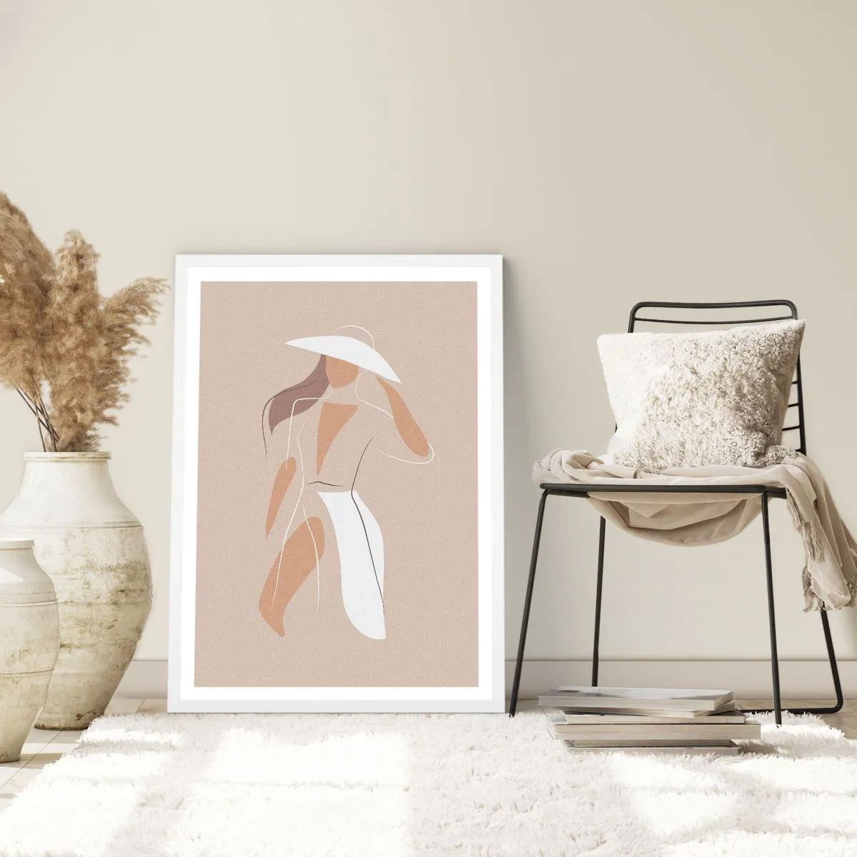 Poster in een witte lijst - Mode is leuk - 61x91 cm