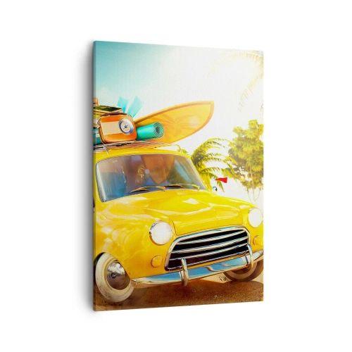 Schilderen op canvas - Een reis voor meer dan één glimlach - 50x70 cm