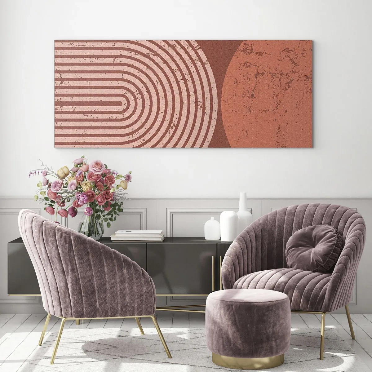 Schilderen op glas - Een nauwe band - 100x40 cm