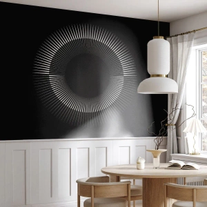 Fotobehang Premium Canvas - Zwarte zon - Donker, Zon, Wiel - 400x280 cm