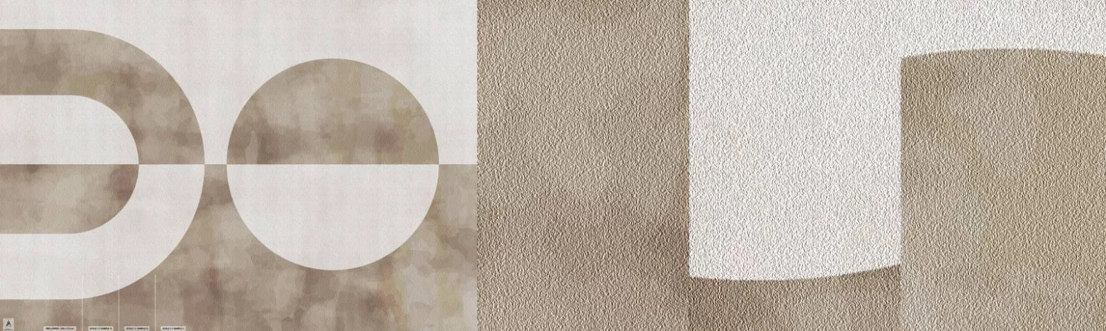 Fotobehang Monster Zelfklevend Deluxe Sticker - Gelijkenissen en verschillen - Minimalisme, Helder, Vormen - 100x30 cm