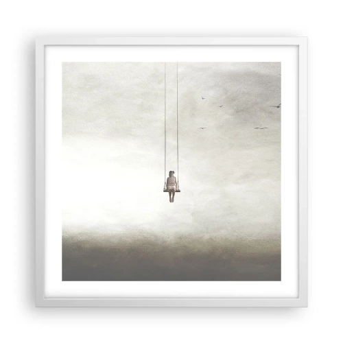 Poster in een witte lijst - Een kind in ons - 50x50 cm