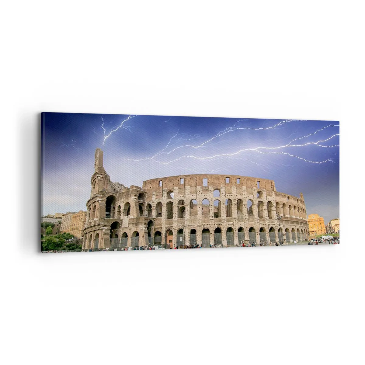 Schilderen op canvas - Strijd Arena - 100x40 cm