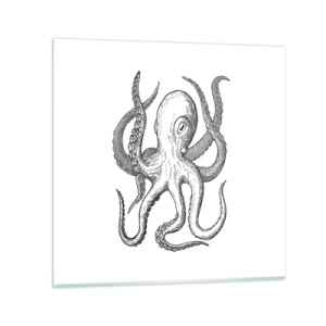 Schilderen op glas - Dansend met de golven - 30x30 cm