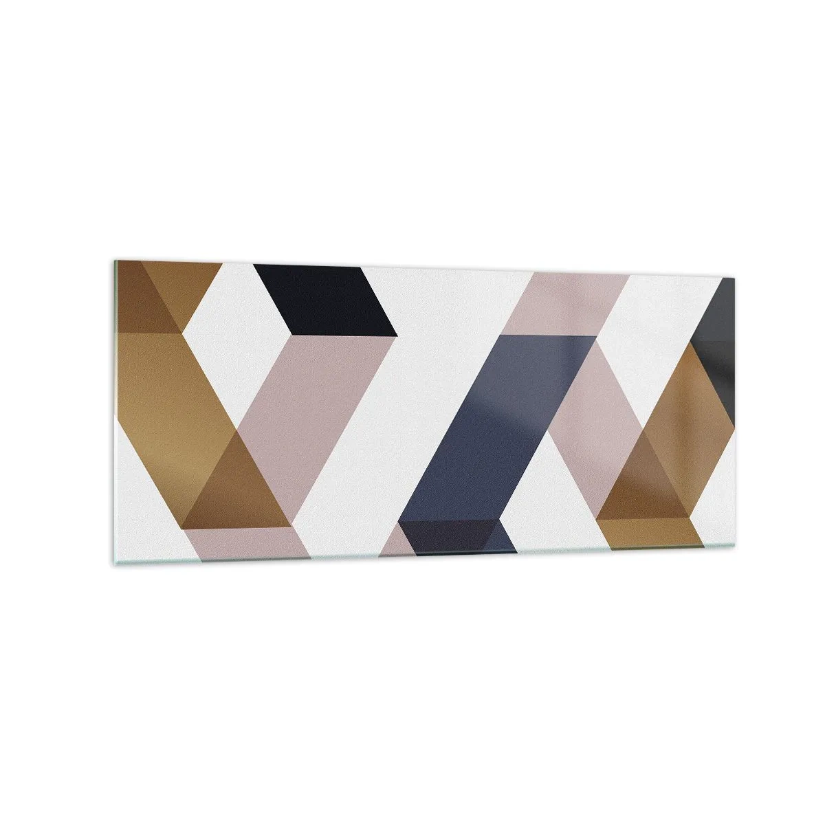 Schilderen op glas - Vlakken en hoeken - 120x50 cm