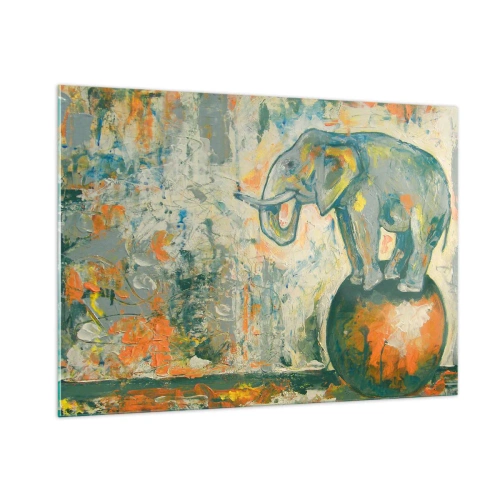 Schilderen op glas - Lang leve het circus! - 100x70 cm