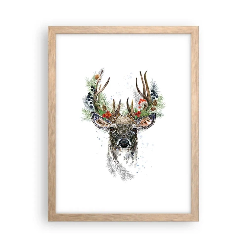 Een poster in een licht eiken lijst - In een feestelijk gewaad - 30x40 cm