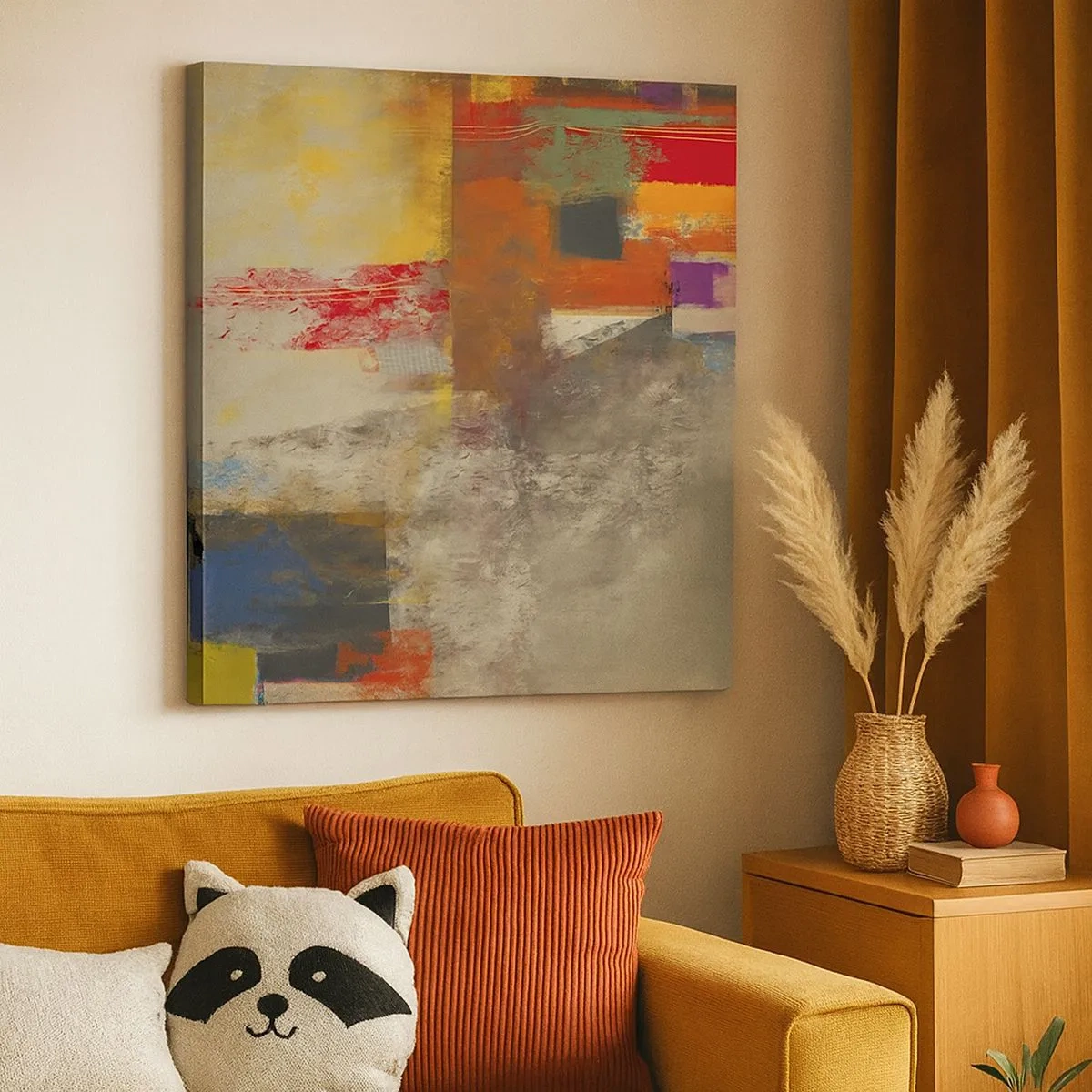 Schilderen op canvas - Kleur geometrie - 30x30 cm