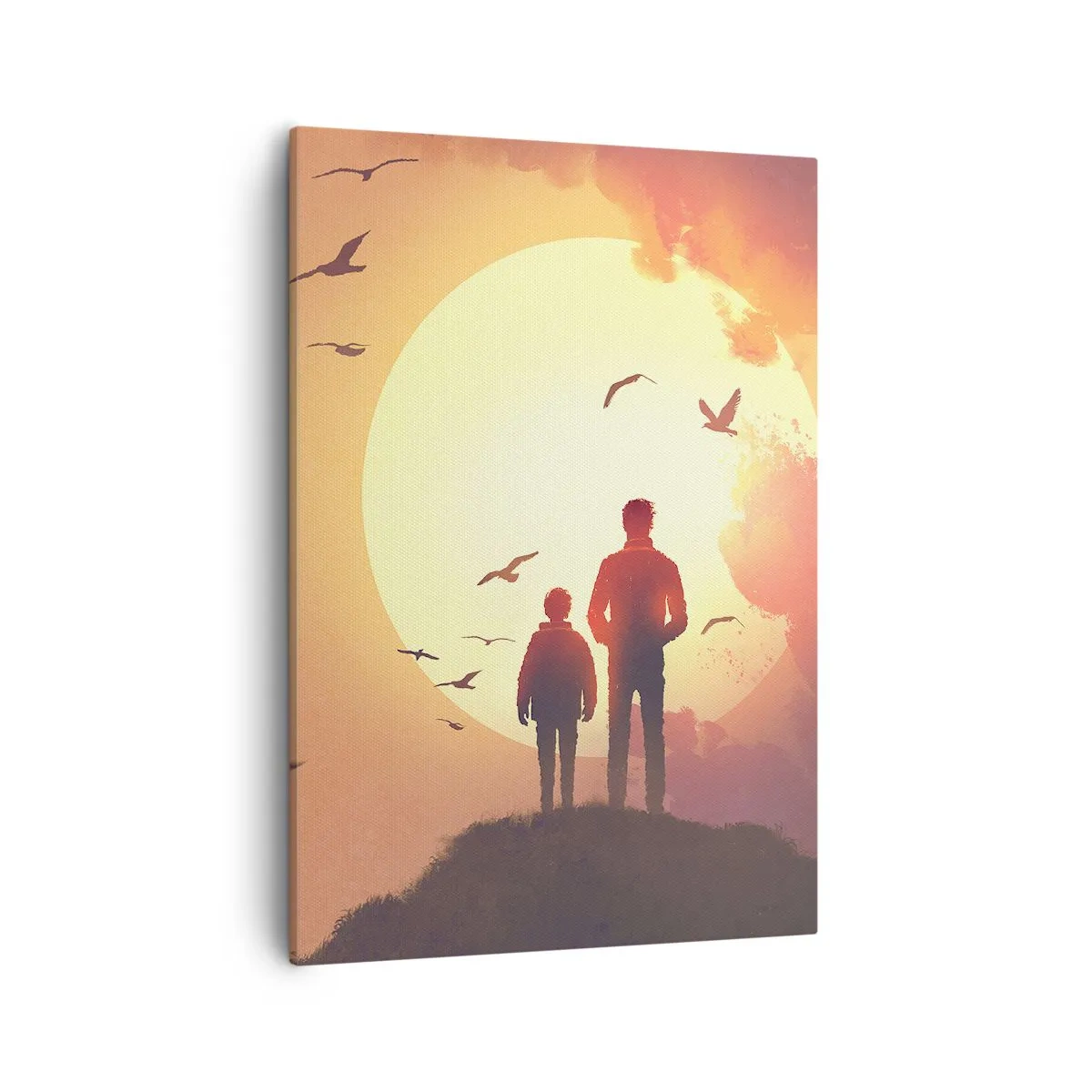 Schilderen op canvas - Oog in oog met de zon - 50x70 cm