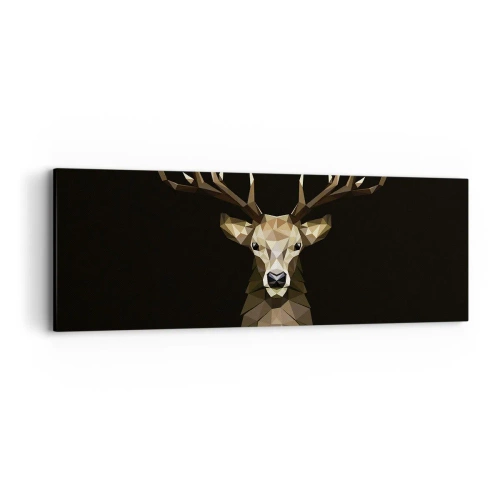 Schilderen op canvas - Kubistische herten - 90x30 cm