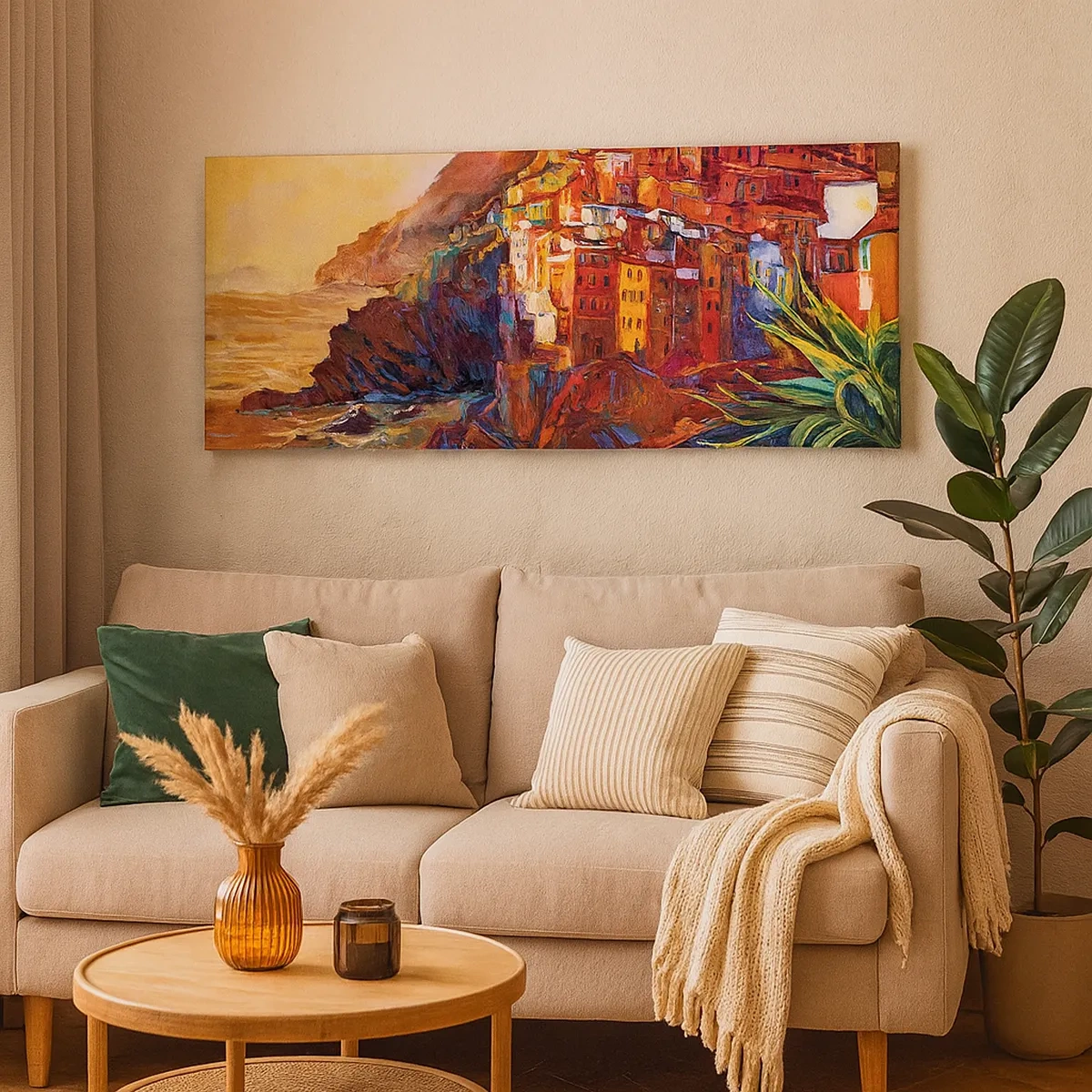 Schilderen op canvas - Italiaanse sfeer - 30x30 cm