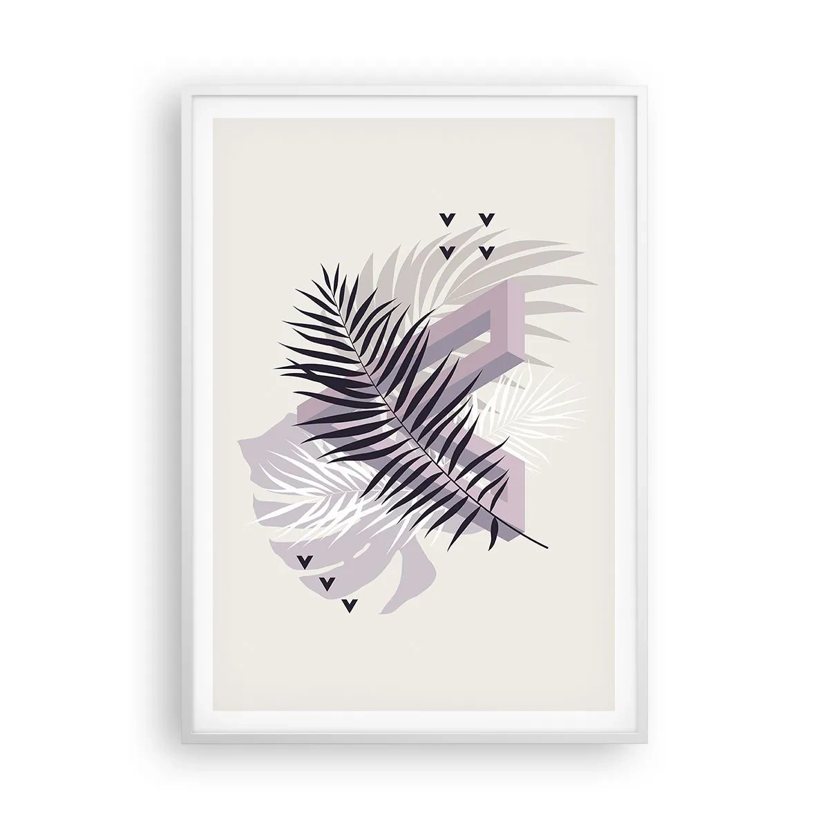 Poster in een witte lijst - De schaduw van de schaduw - 70x100 cm