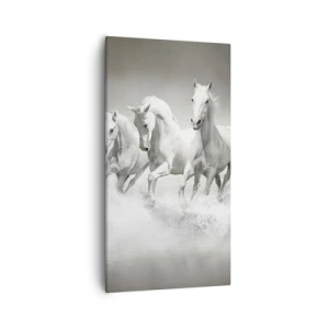 Schilderen op canvas - Witte waanzin - 55x100 cm