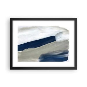 Poster in een zwarte lijst - Ontmoeting met witheid - 40x30 cm