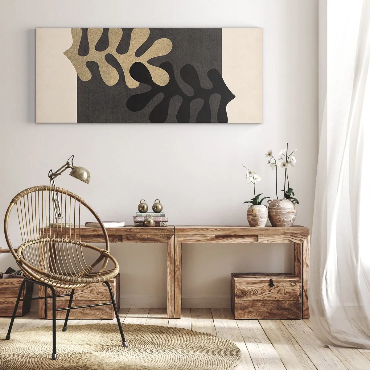 Schilderen op canvas - Afwezigheid en complement - 160x50 cm