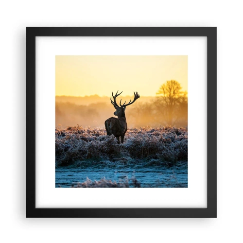 Poster in een zwarte lijst - Gekroond op zijn landgoed - 30x30 cm