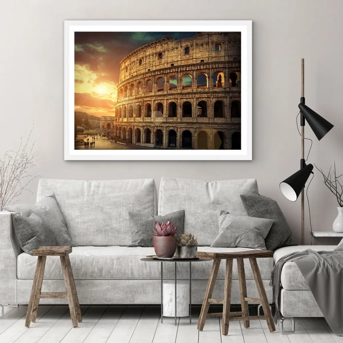 Poster in een witte lijst - Een kolossale indruk - 50x40 cm