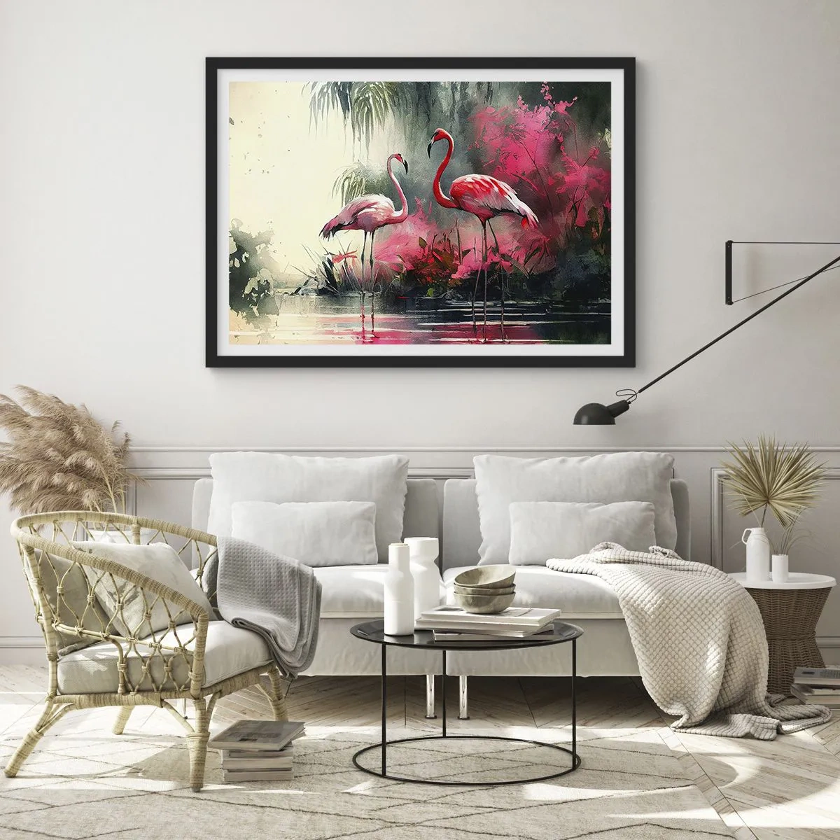 Poster in een zwarte lijst - Een les in natuurlijke gratie - 50x40 cm