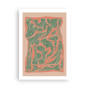 Poster - De strijd tussen koraal en groen - 50x70 cm