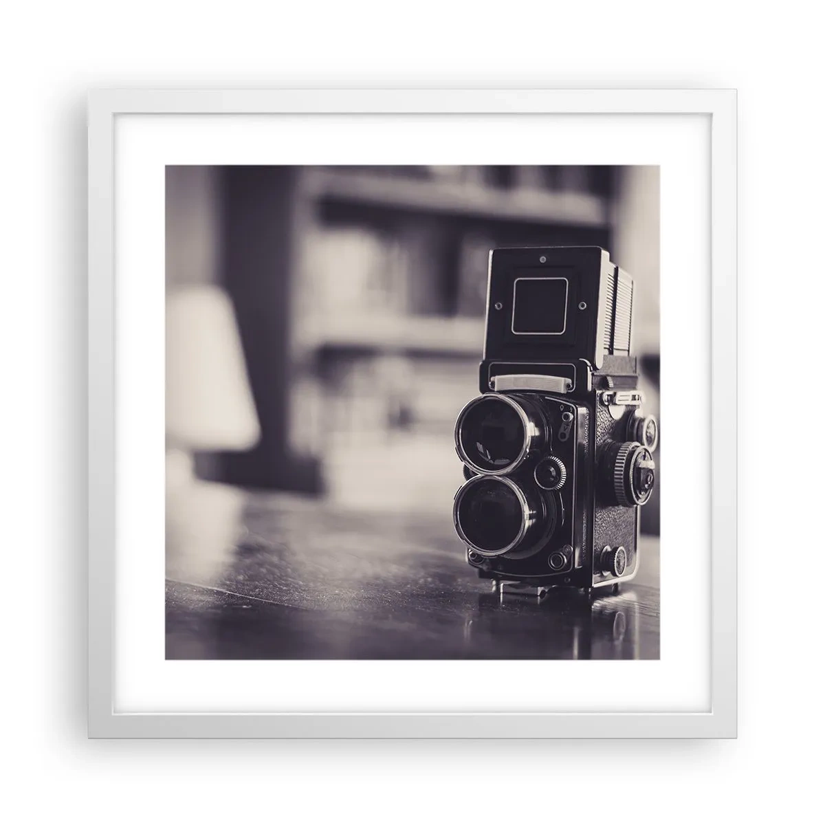 Poster in een witte lijst - De magie van oude fotografie - 40x40 cm