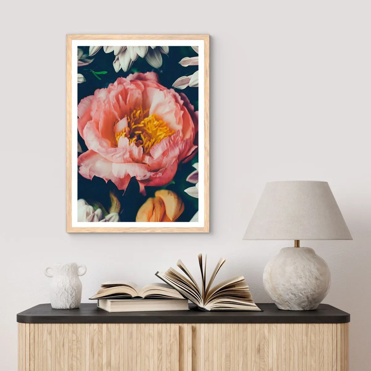 Een poster in een licht eiken lijst - Met barokke pracht - 40x50 cm