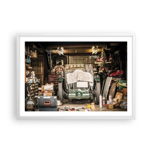 Poster in een witte lijst - Terug naar het verleden - 70x50 cm