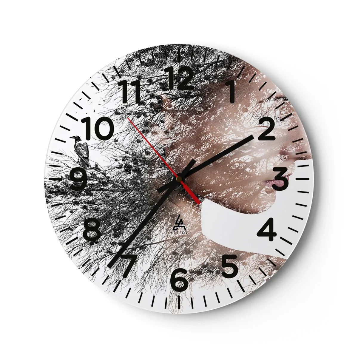 Wandklok - Klok - De geest van het bos - 30x30 cm