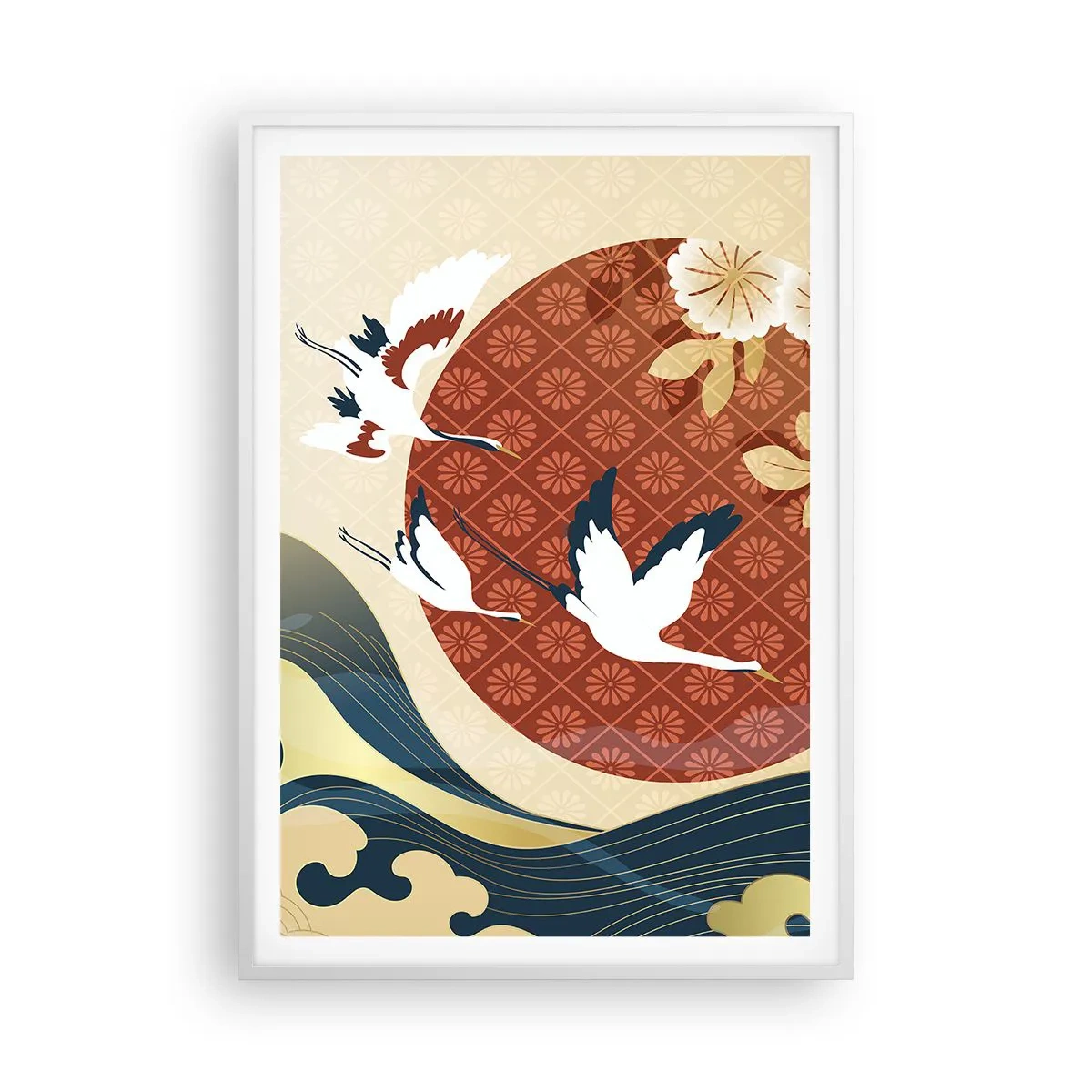 Poster in een witte lijst - Japans sprookje - 70x100 cm