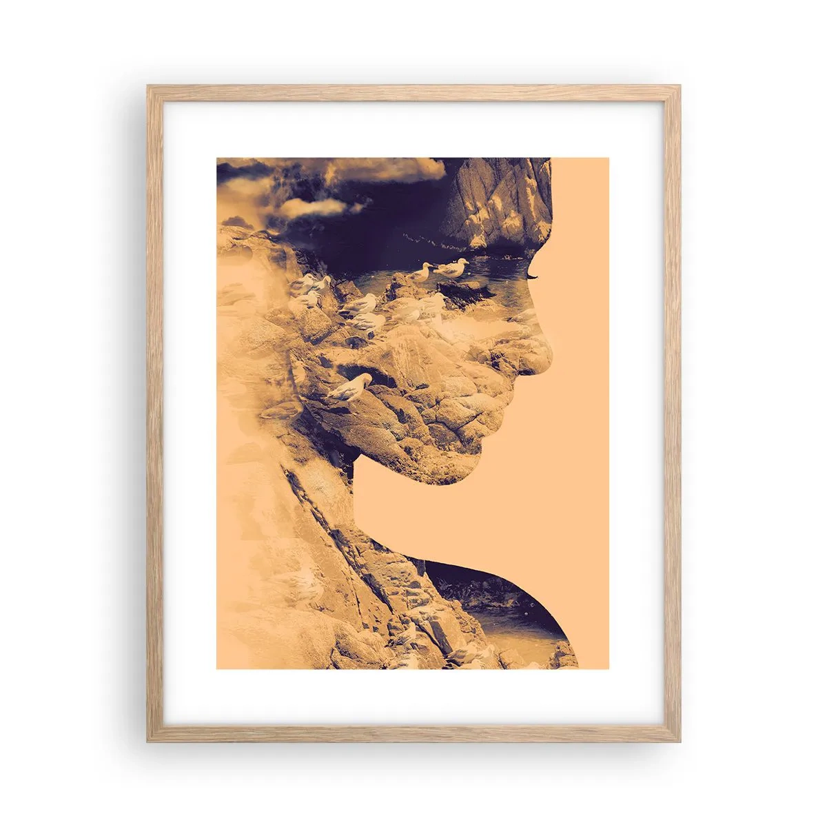 Een poster in een licht eiken lijst - Van nature mooi - 40x50 cm