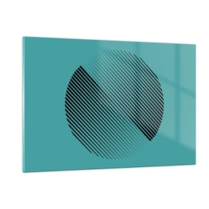 Schilderen op glas - Cirkel – een geometrische variatie - 120x80 cm