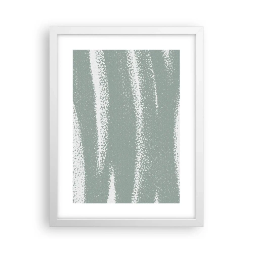Poster in een witte lijst - Abstractie in een winterklimaat - 30x40 cm