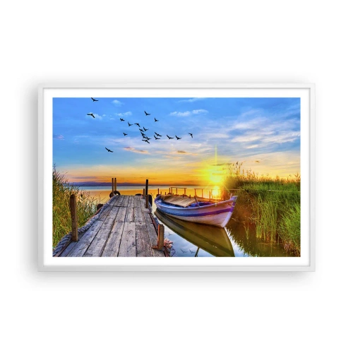 Poster in een witte lijst - Ik zie je morgen - 91x61 cm